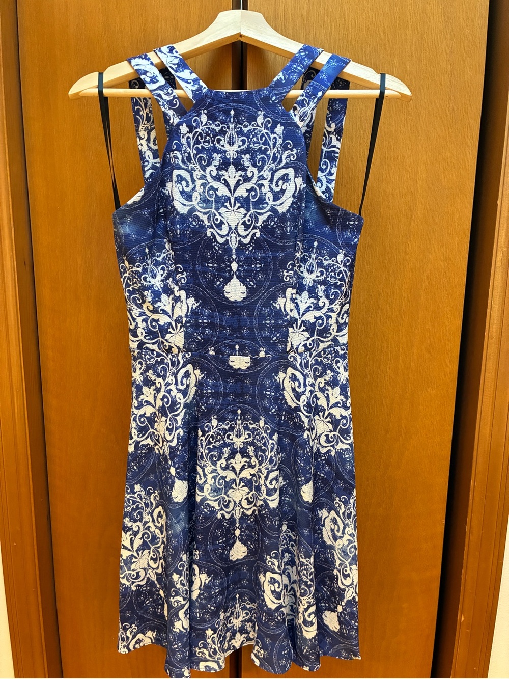 Bohemian Print High Neck Skater Dress